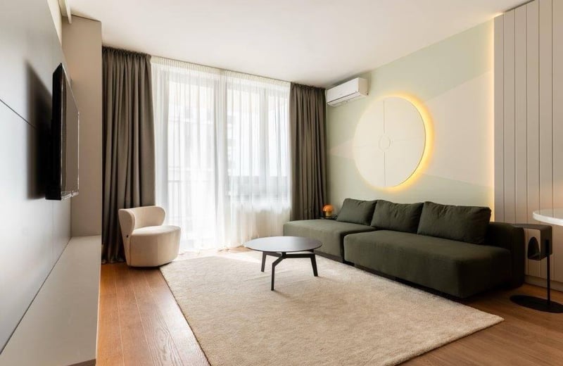 Alquiler de un apartamento completamente nuevo de dos habitaciones en un complejo residencial premium, 55 m², Belgrado, Belgrade Waterfront, Serbia